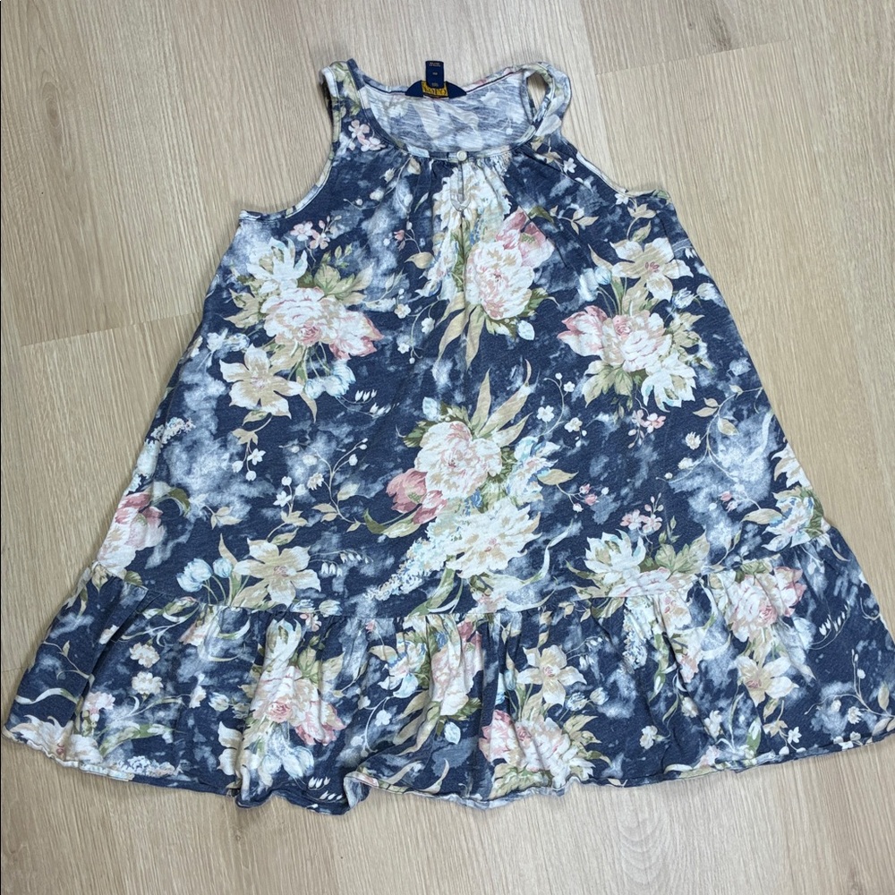 Polo Ralph Lauren Blue and White Floral Sleeveless Dress